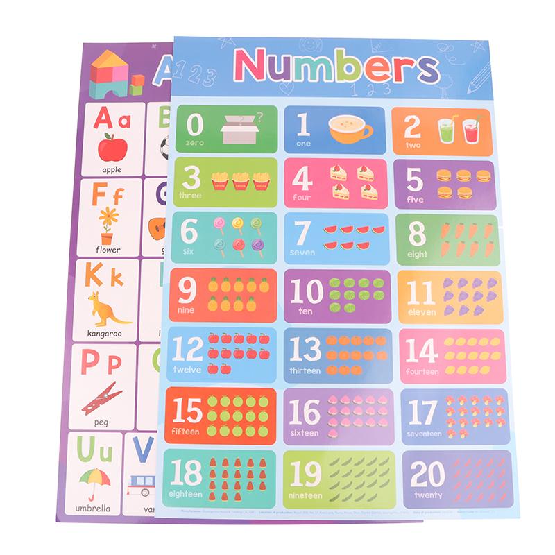 1 Set Classroom Decor 18 Themes Kid English A3 Big Cards Abc Letter/Animal/Numbers/Weather Learning Chart Kindergarten Supplies
