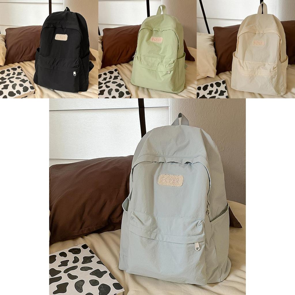 Casual Girl Nylon Backpack With Breathable Straps For Travel And School Use