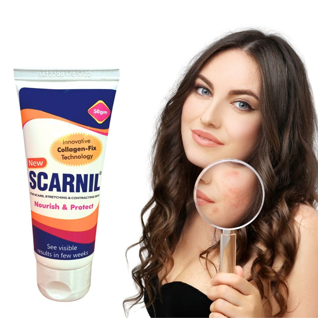 Крем Pil Scarnil | Крем от растяжек для беременных | Крем от шрамов, растяжек, послеоперационных рубцов, следов от акне и пигментных пятен | Красные шрамы