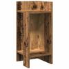 Side Table with Shelf Rustic Wood Look 10 X 10.6 X 23.6 In (25.5 X 27 X 60 Cm)