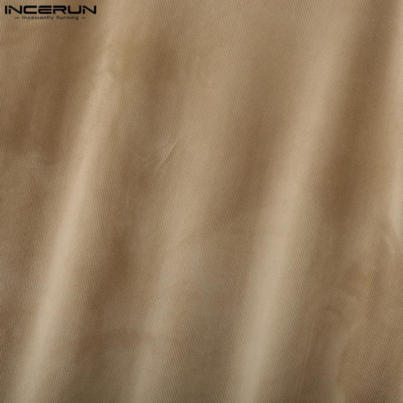 INCERUN Podzim Zima Pánské Kulatý Výstřih Dlouhý Rukáv Nepravidelné Vysoké Rozparky Dlouhé Topy Svetry