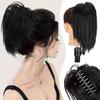 MERISIHAIR Estensioni sintetiche per panini disordinati Pezzi di capelli lisci per donne Panini per capelli con coda di cavallo con clip ad artiglio per capelli di uso quotidiano