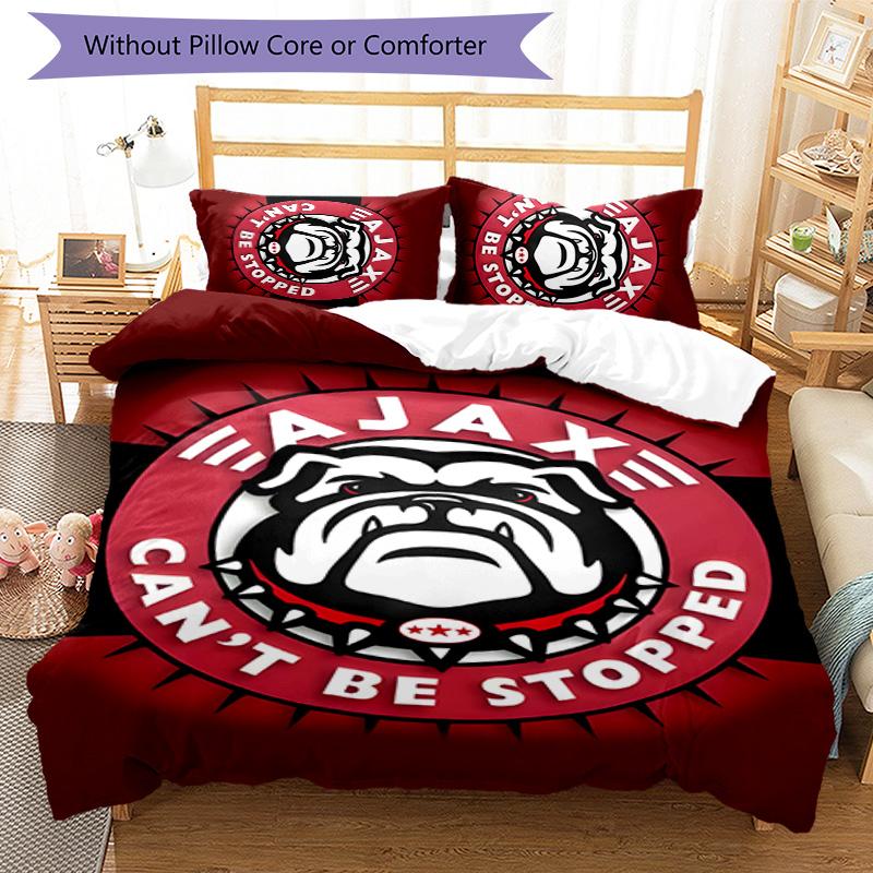 3pcs Ajax FC Design Cover Set - HD Printed Bedding with 1 Cover and 2 Pillowcases - Perfect for Home and Dorm Decor