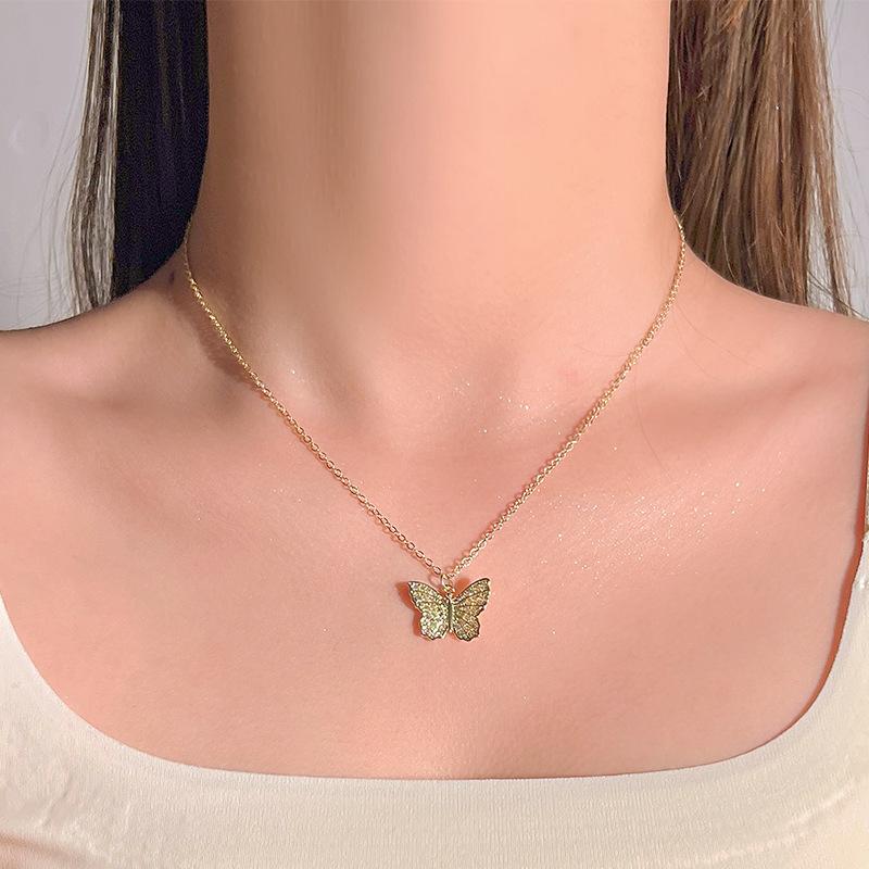 Simple Temperament Golden Beanie Necklace Female