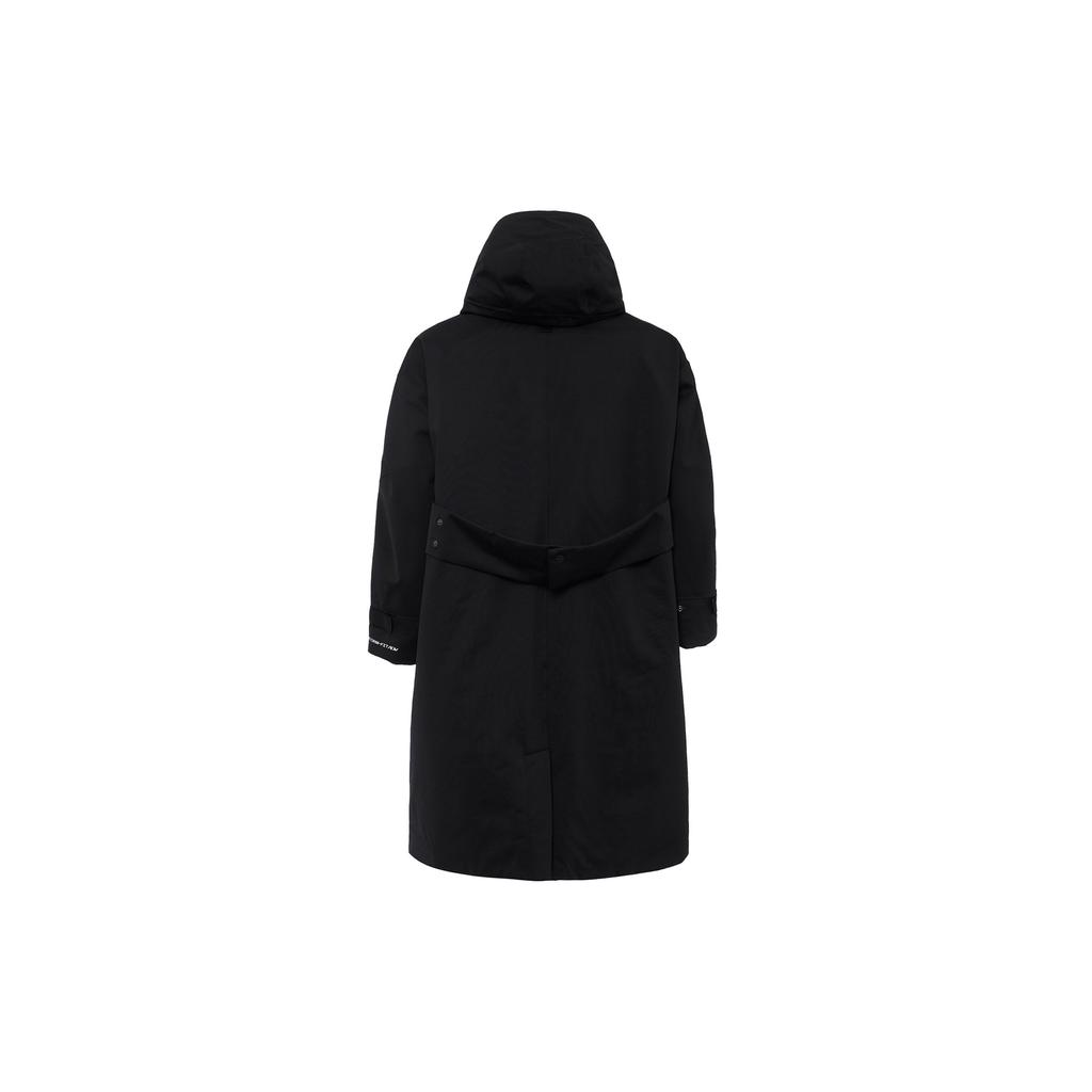 Nike Casual Logo Solid Color Long Hooded Jacket Cotton Coat Winter Women jackets Black DD4659-010