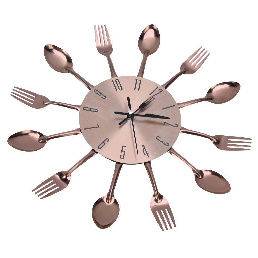 Kitchen Wall Clock Multipurpose Cutlery Kitchen Utensil Clock for Kitchen Restaurant Home Decor