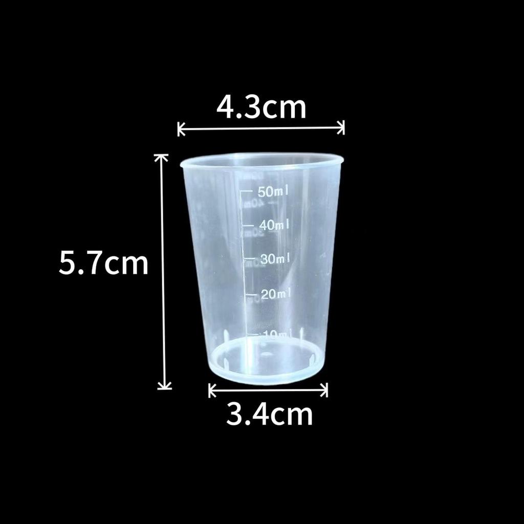 Transparent PP Measuring Beaker with Handle - Graduated Milliliter Cylinder, Thickened for Laboratory and Pesticide Use