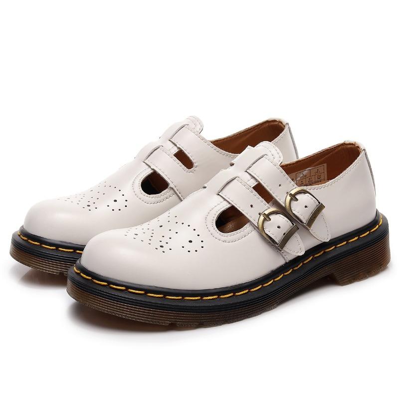 Lei Yu Mary Jane Shoes Genuine Leather Low-top Small Leather Shoes Women's Fashion British Student Casual Shoes