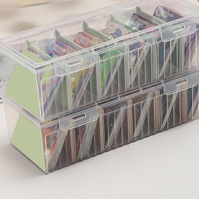Verstellbares Fach Transparenter Kartenorganizer Schutzdeckel und Anpassbare Fächer zur Kategorisierung von Karteikarten Visitenkarten