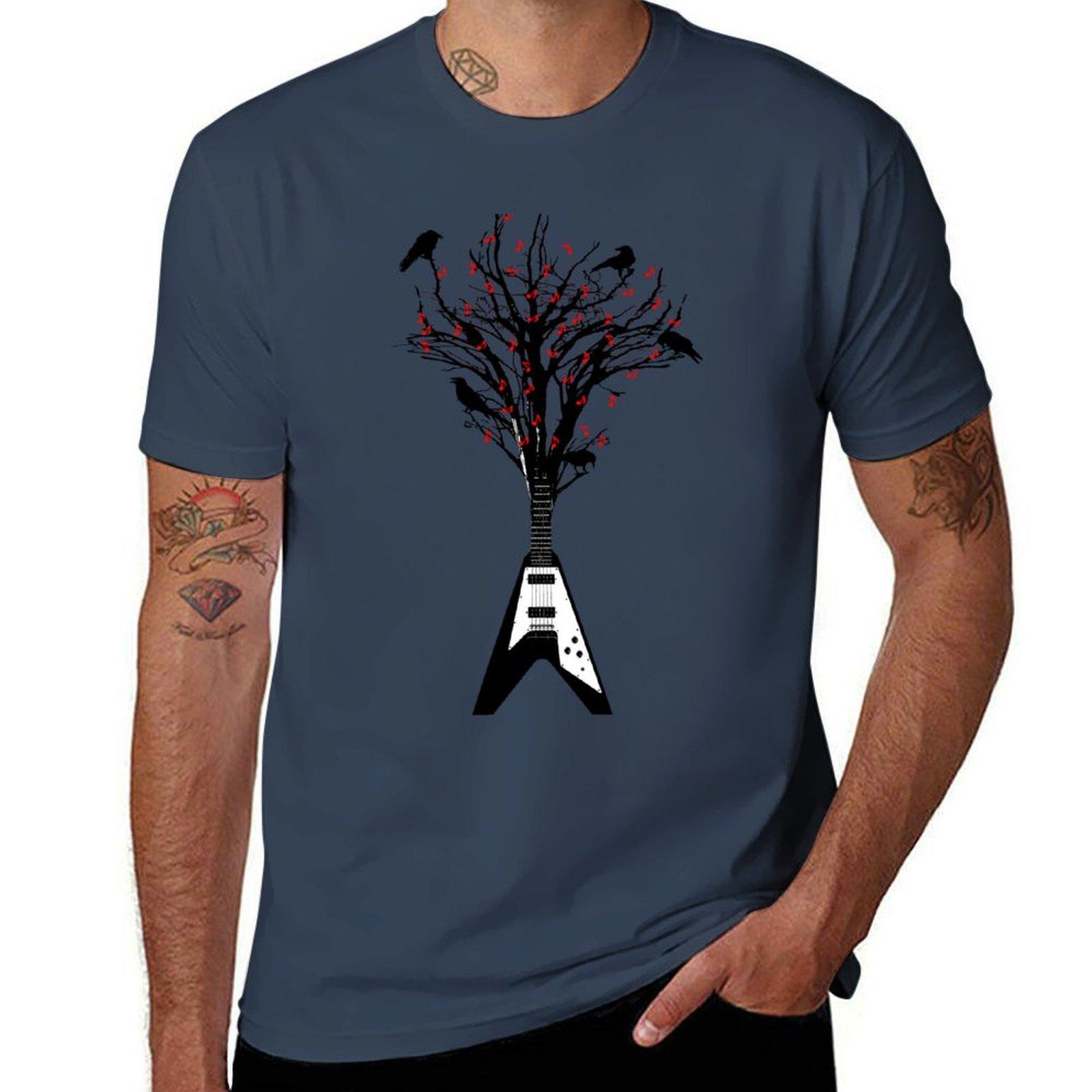 The guitar tree heavy metal version TShirt Thanksgiving Day Tee Top S