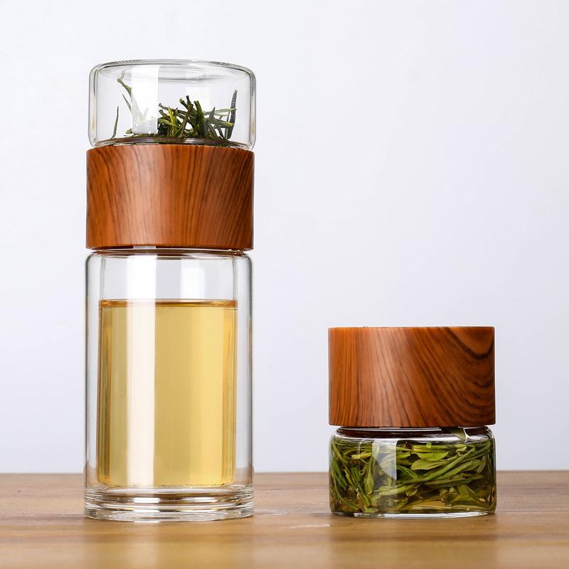 Factory Direct Sales of High Borosilicate Tea Water Separation Tea Cups for Men and Women Portable Glass Expresso Cups