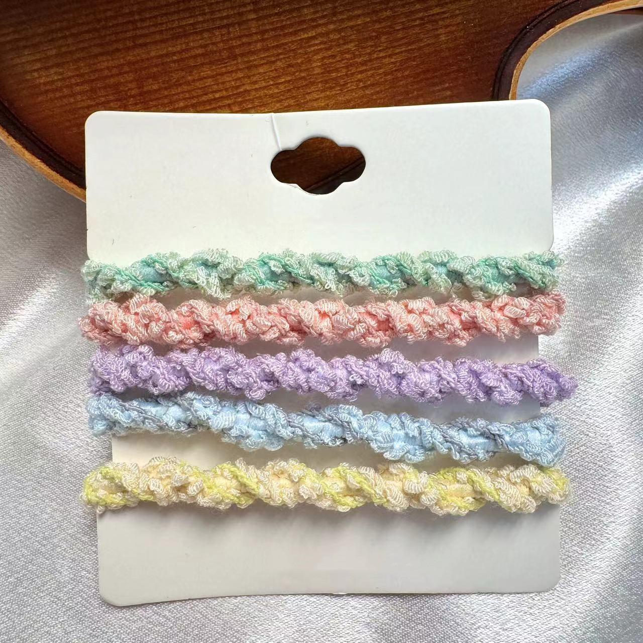 

Эластичные резинки для волос для женщин и молодых девушек Корейская мода Веревка для волос с бусинами-сердечками Бант Аксессуары для волос Элегантный головной убор