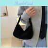 Sac à main tendance d'automne Sac coussin décontracté élégant Pour femmes En Noir Kaki Blanc Gris