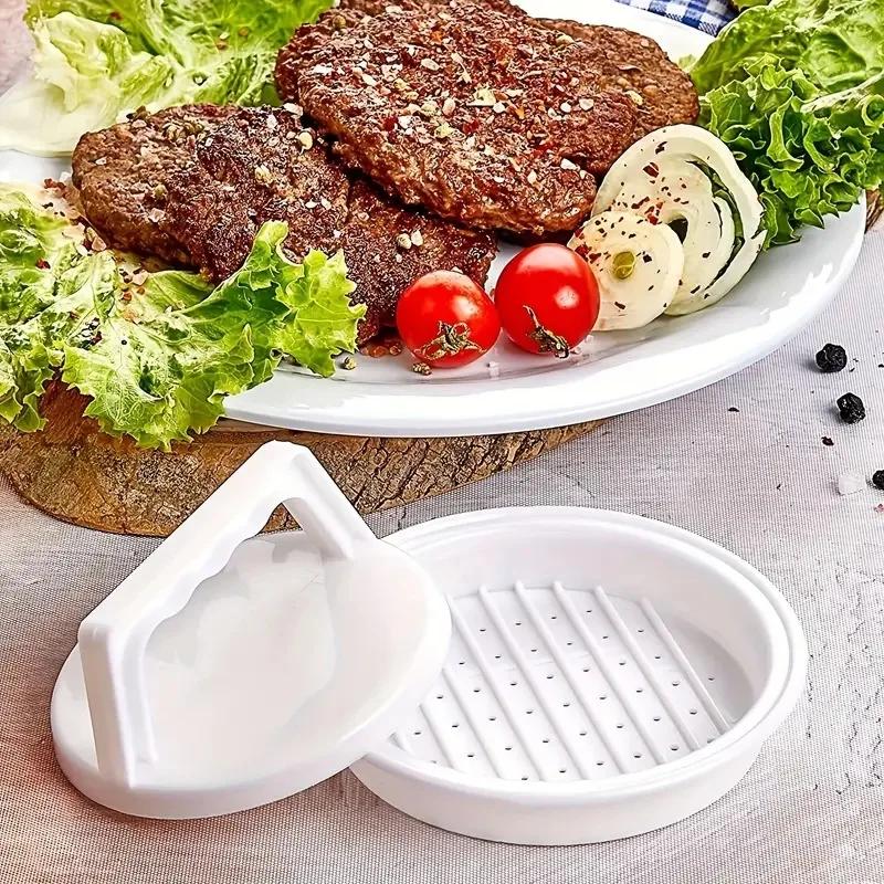 1PC Stuffed Hamburger Press, Plastic Burger Maker Mould for Grill & BBQ, Meat Patty Press Kitchen Tool