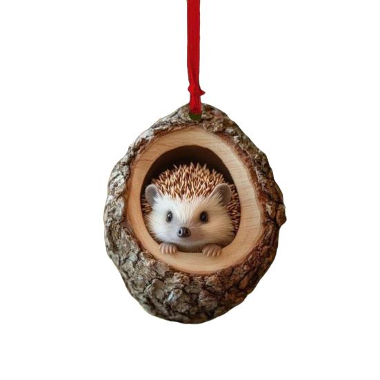 Forest Animal Christmas Ornament 2D Acrylic Owl Raccoon Koala Squirrel Xmas Tree Hanging Decoration for Tree Home Party Decor