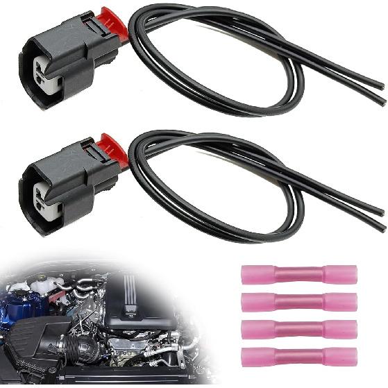 2Pcs ABS Wheel Speed Sensor Wiring Harness Connector Pigtail Plug Compatible with Jp Chevy GMC Replace OE 68065018AA 3U2Z14S411BXAB 19352068