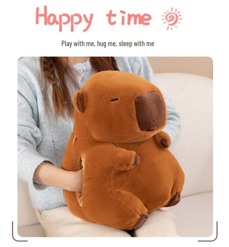 Capybara Plush Hand Warmer & Nap Pillow - Winter Comfort Artifact