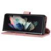 Applicable To Samsung ZFold4 Leather Mobile Phone Case Folding Screen ZFold3 Pattern Flip Wallet Portable Card Storage