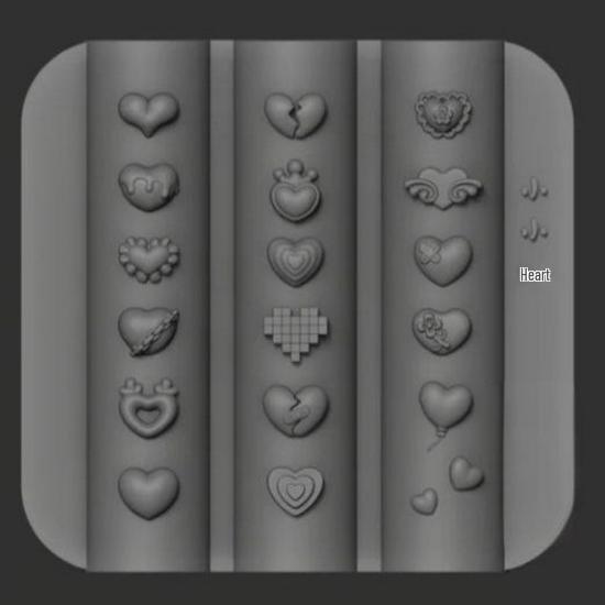 

Geometric Bow Stars & Hearts Nail Art Silicone Mold - Easy Release