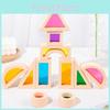Translucent Acrylic Colorful Building Blocks Baby Shape Recognize Early Educate