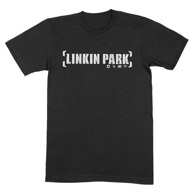 T-shirt Linkin Park Logo Parentesi Gruppo Rock Nuovo Nero Ufficiale