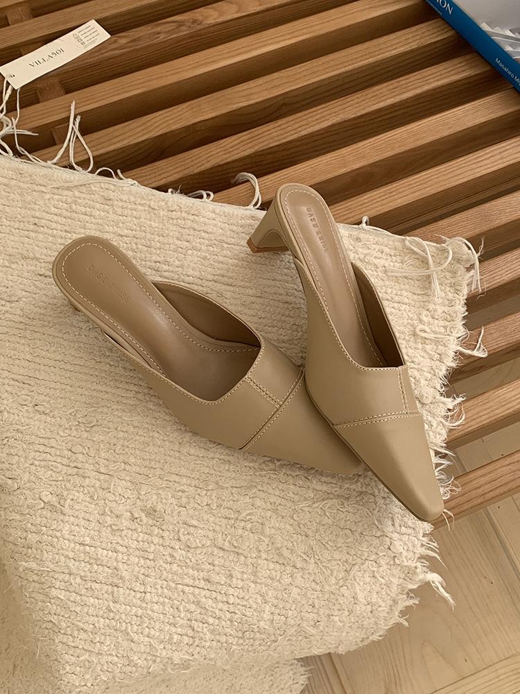Fashion Muller Slippers Women Pumps Slip On Elegant Outdoor Slippers Spring Summer New Concise Casual Working Shoes Woman New Arrival