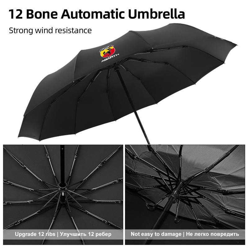RDN3 12 Bone Car Fully Automatic Business Sunshade Folding Umbrella For Abarth Stilo Ducato Palio Bravo Linea Doblo 500 Grande Tipo
