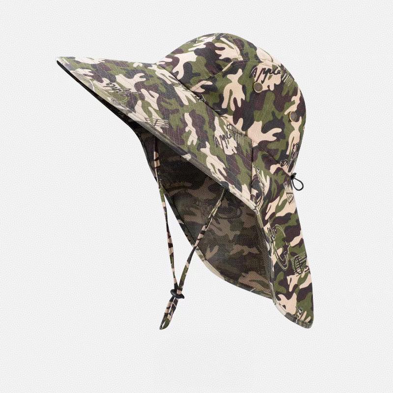 Unisex Sun Protection Bucket Hat: Lightweight, Breathable, Wide Brim with Neck Protection for Outdoor Activities