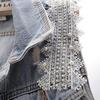 2023 Spring Korean Lace Beaded Denim Sleeveless Women's Vest Jacket