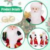 2Pcs Santa Claus Figurines Small Statues Christmas Decor Resin Creative Desktop Ornaments Sculptures