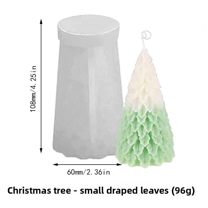 

3D Christmas Tree Silicone Mold DIY Crystal Epoxy Irregular Leaf Cedar Pine Shape for Resin Craft Candle Soap Holiday Decor