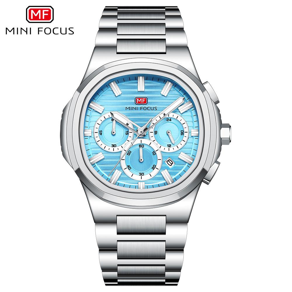 Stainless Steel Man Watch Leisure Fashion Quartz Wrist Watches Waterproof Outdoor Multifunctional Business Watch