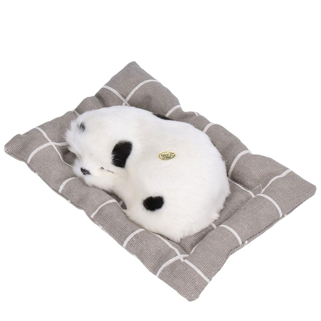 Make Sound Sleeping Dog Toy with Cloth Cushion Simulation Plush Dog Toy Small Dog Doll OrnamentsDalmatian