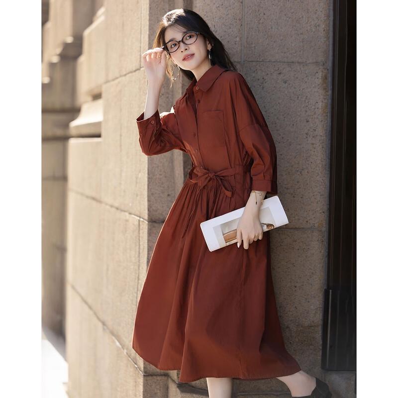 Demana Retro Cotton Polo A-Line Midi Dress
