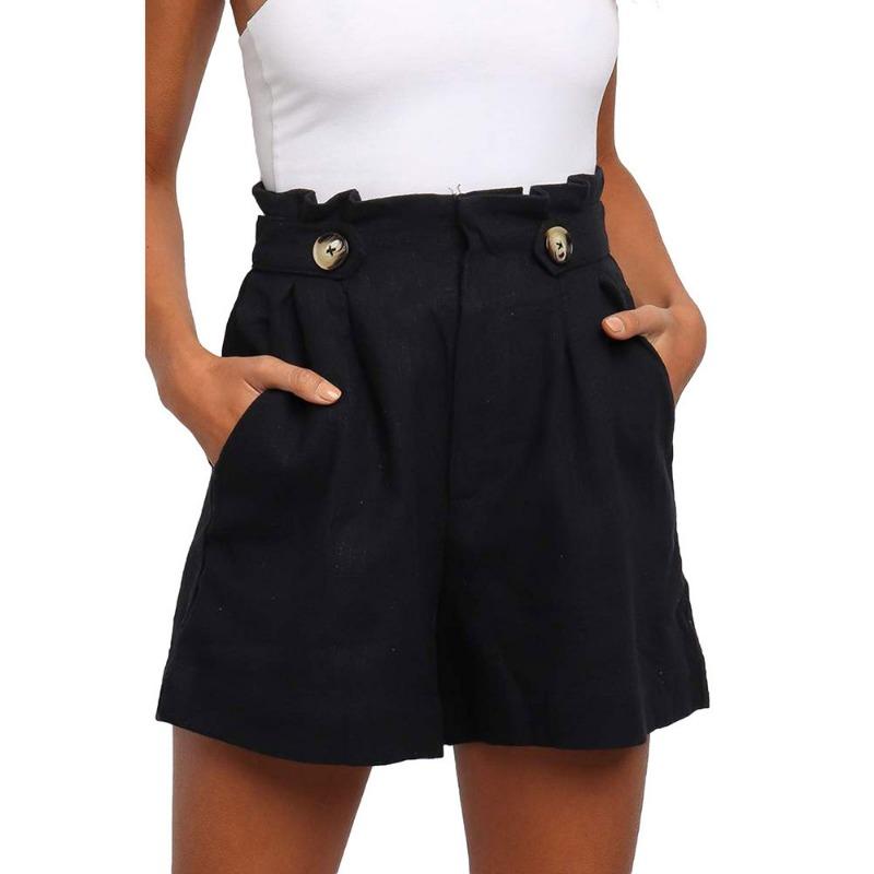 Women's Fashion Casual Solid Color Print High Waist Trousers Pants & Capris