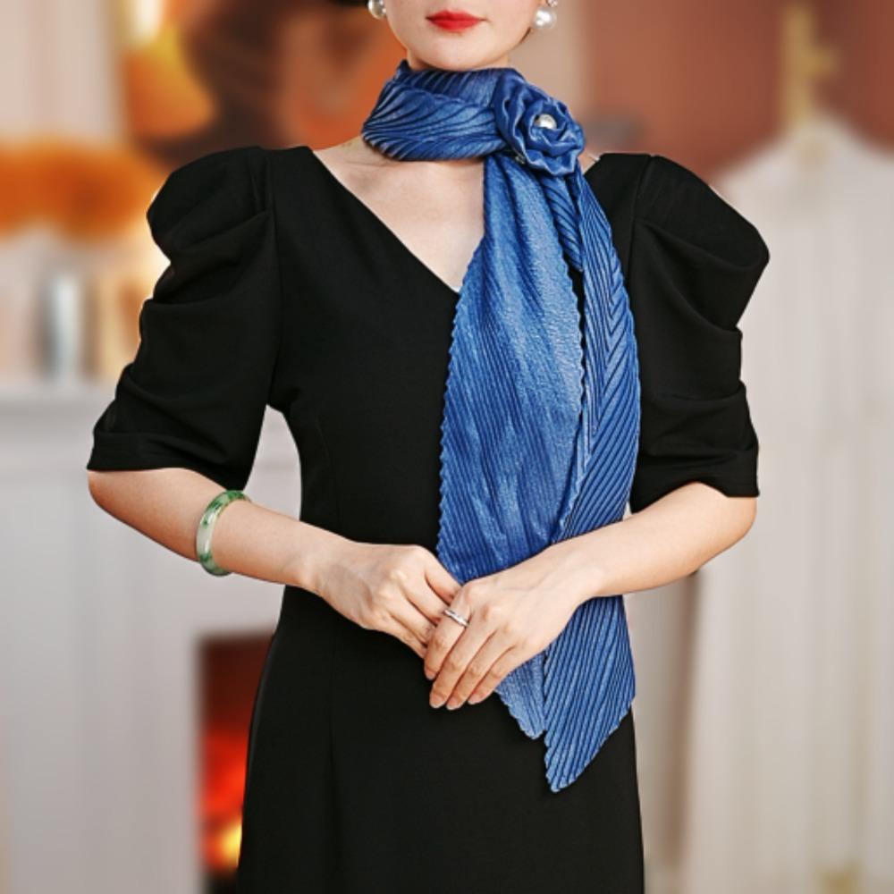 

Versatile Chiffon Scarf Flower Rose Decor Neck Scarf Stylish Floral Scarf Shawl Women J