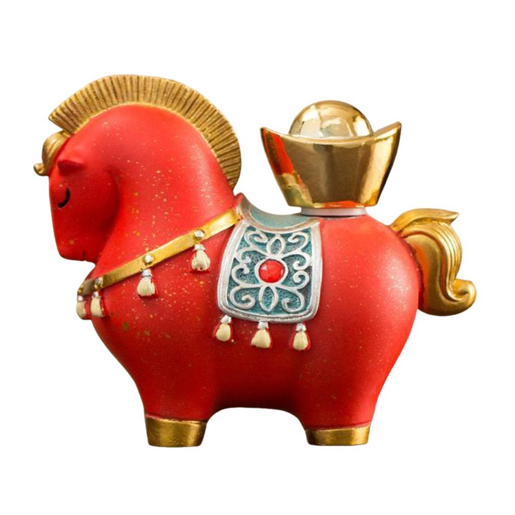 2026 Horse Figurine Feng-Shui Decor Novelty Collectible Exquisite Art Luck Tea Ceremony Table Ornament Symbolizes Success