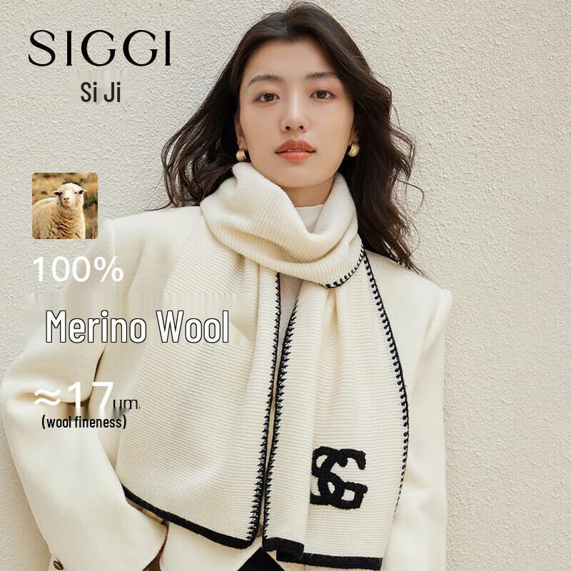 

Siggi Women s Elegant 100% Wool Knit Scarf 180cm x 30cm