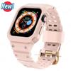 Case for Apple Watch Band 44mm 45mm 49mm 42mm 40/38 Watch Strap for Iwatch 7 8 6 5 4 SE TPU Protective Cover Silicone Bracelet
