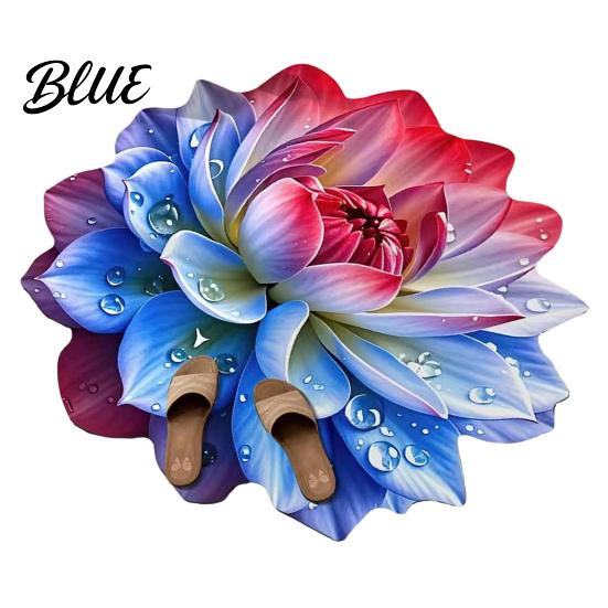 Wood Flooring Rug Contemporary Area Bathroom Mat Non-Slip Absorbent Flower Floor Decorative 3D Realistic Pattern