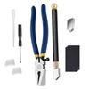10x Glass Cutting Tool Kit Breaking Plier Construction Tool Screwdriver and Oil Dropper Glass Running Plier for Fusing