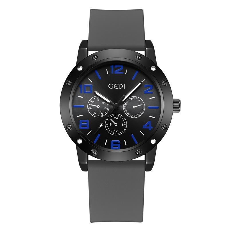 Men'S Sports Silicone Watch Waterproof Student Quartz Watch Men'S High-End Luminous Watch