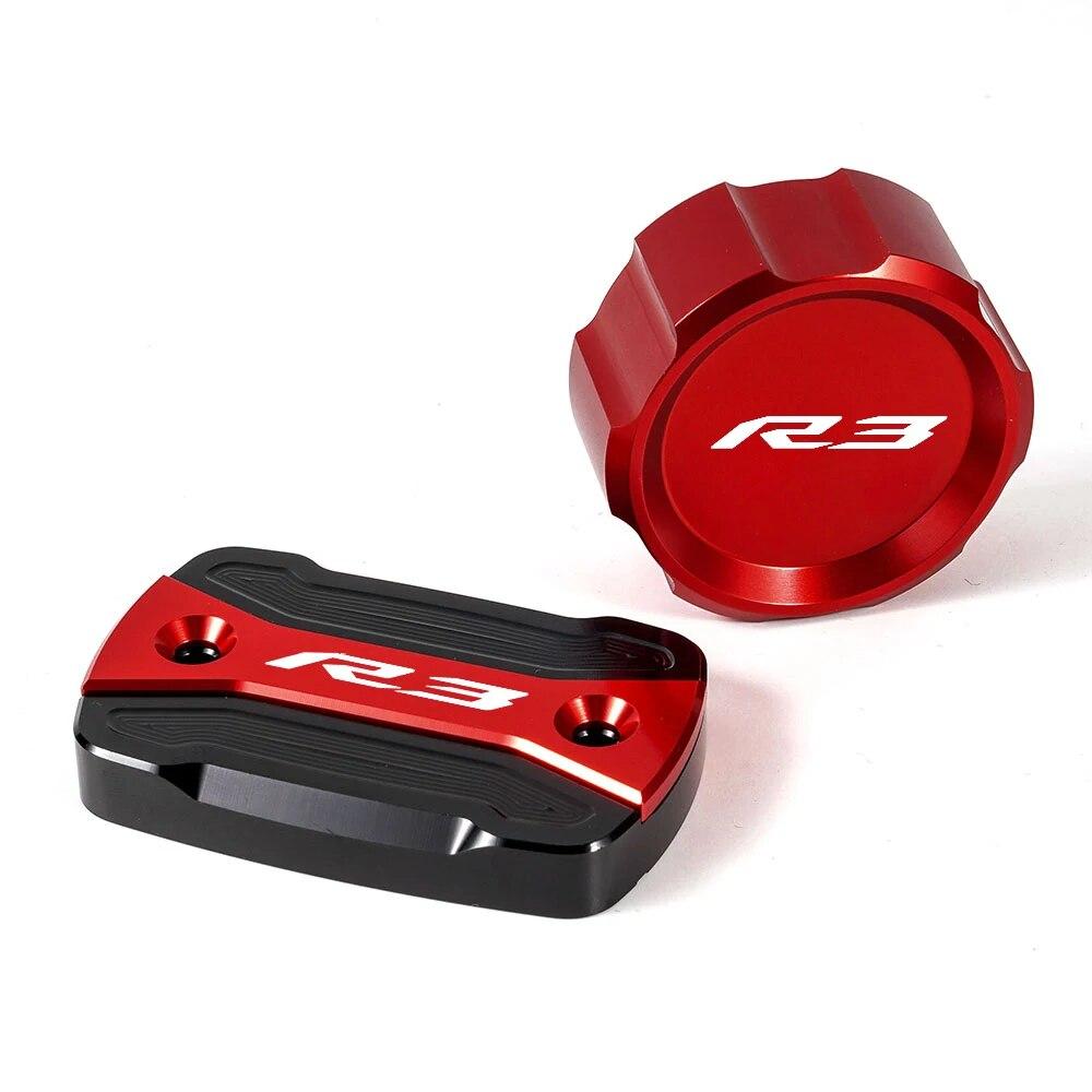 Motorcycle Accessories Bike Front & Rear Brake Fluid Cylinder Reservoir Cover Cap For Yamaha YZF R3 ABS