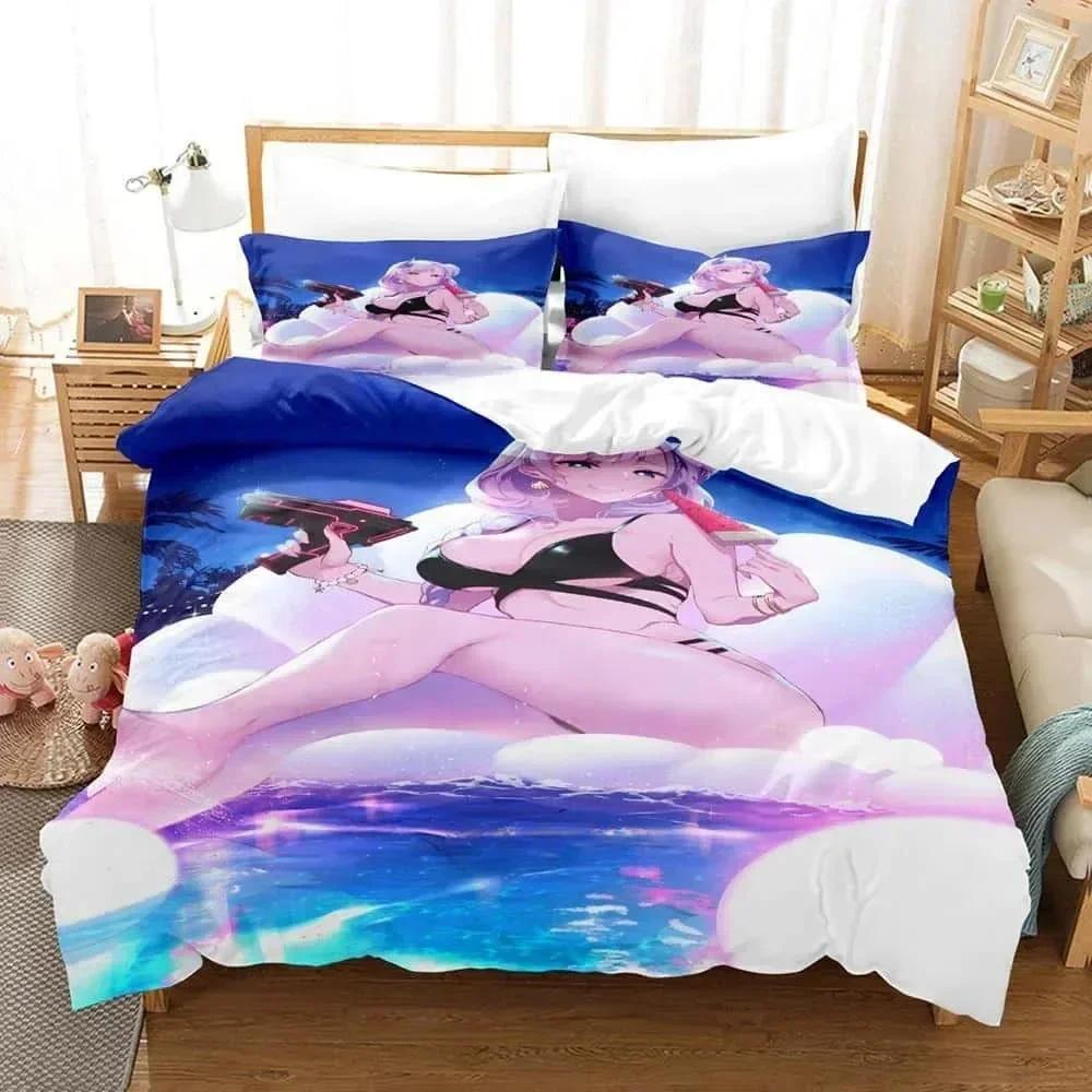 Comforter New 3D Anime Kawaii Girls Pavolia Reine Bedding Set Single Twin Full Queen King Size Bed Set Adult Kid Bedroom S
