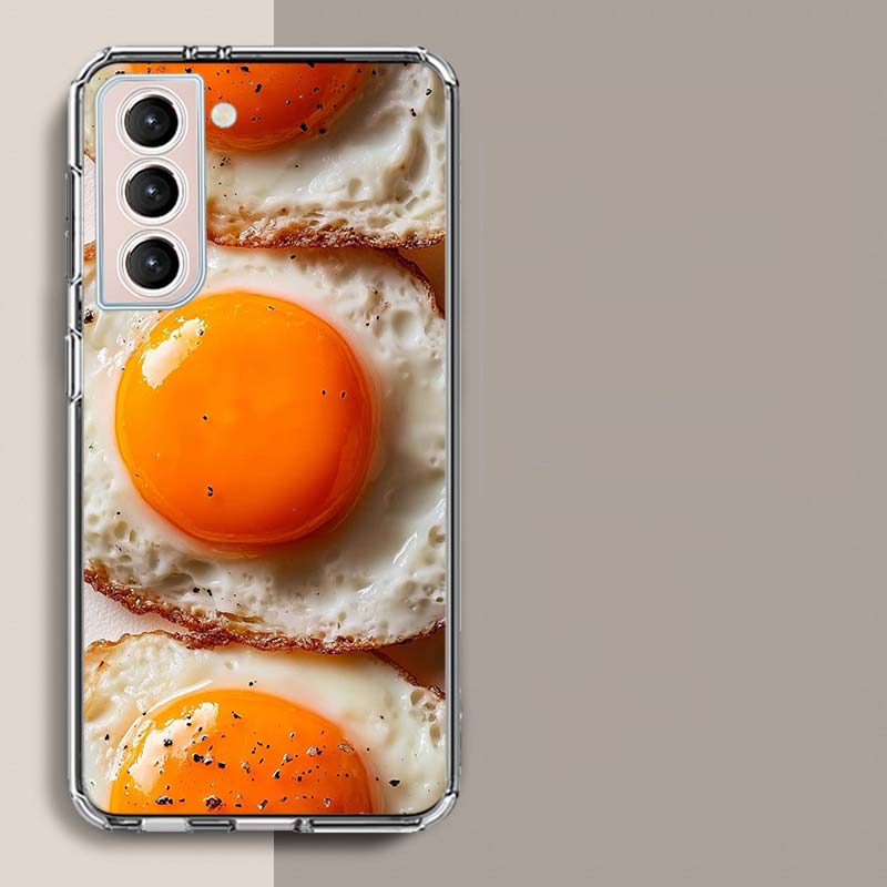 Delicious Egg Recipes for Breakfast Phone Case For Samsung Galaxy S25 Edge S24 S23 FE S21 S20 S10 Plus S22 S26 Ultra Cover Clear