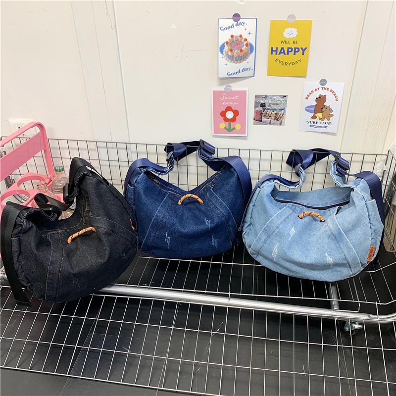 Large Capacity Denim Bag Women's Shoulder Crossbody Bag