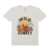 Wildes Esel Unisex Kurzarm T-Shirt Sonnenuntergang Esel