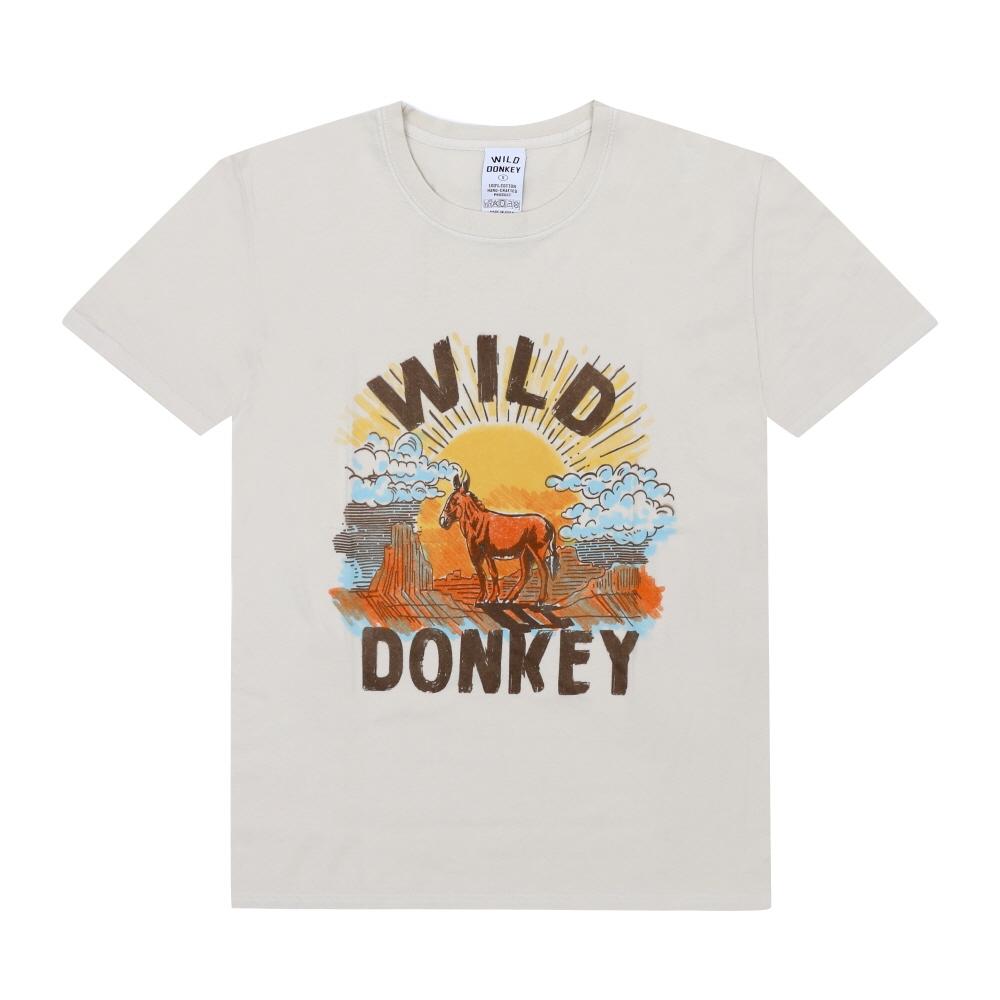 Wild Donkey Unisex ShorT Sleeve T shirT sunseT Donkey T-SUNSET TEA (S)