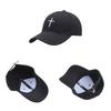 Cross Embroidery Hat With Adjustable Cotton Cap For Summer Outdoor Casual Wear