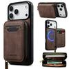 Detachable Magnetic Zipper Card Solt Wallet Leather Phone Case for IPhone 17 Pro Max Air 16 Plus 15 14 13 12 11 Pro Purse Cover